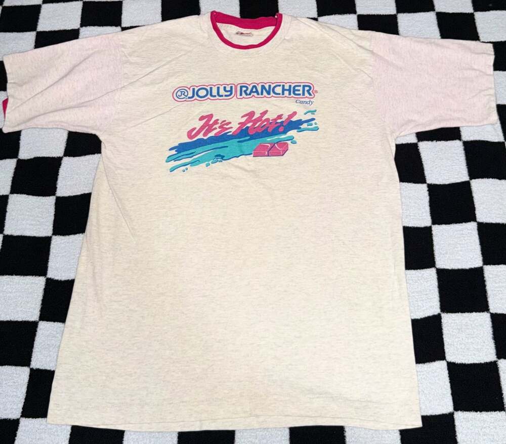 Vintage 90s Fruit of the Loom Jolly Rancher Candy T-Shirt Large